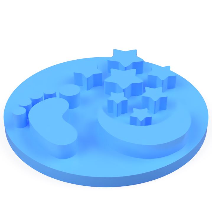 PONCHADOR DE LUNA, ESTRELLA Y HUELLA