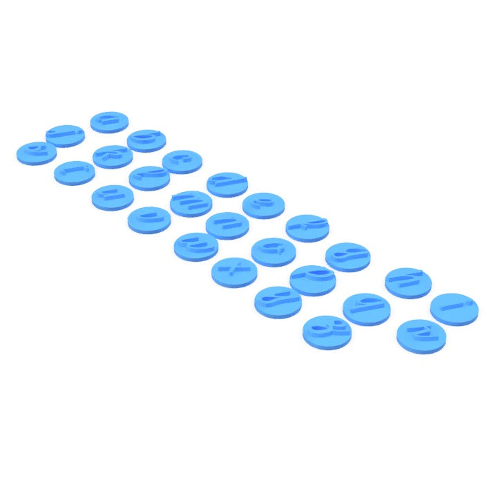 ABECEDARIO PONCHADO .78" ó 2CM LETRAS MINÚSCULAS CURSIVA