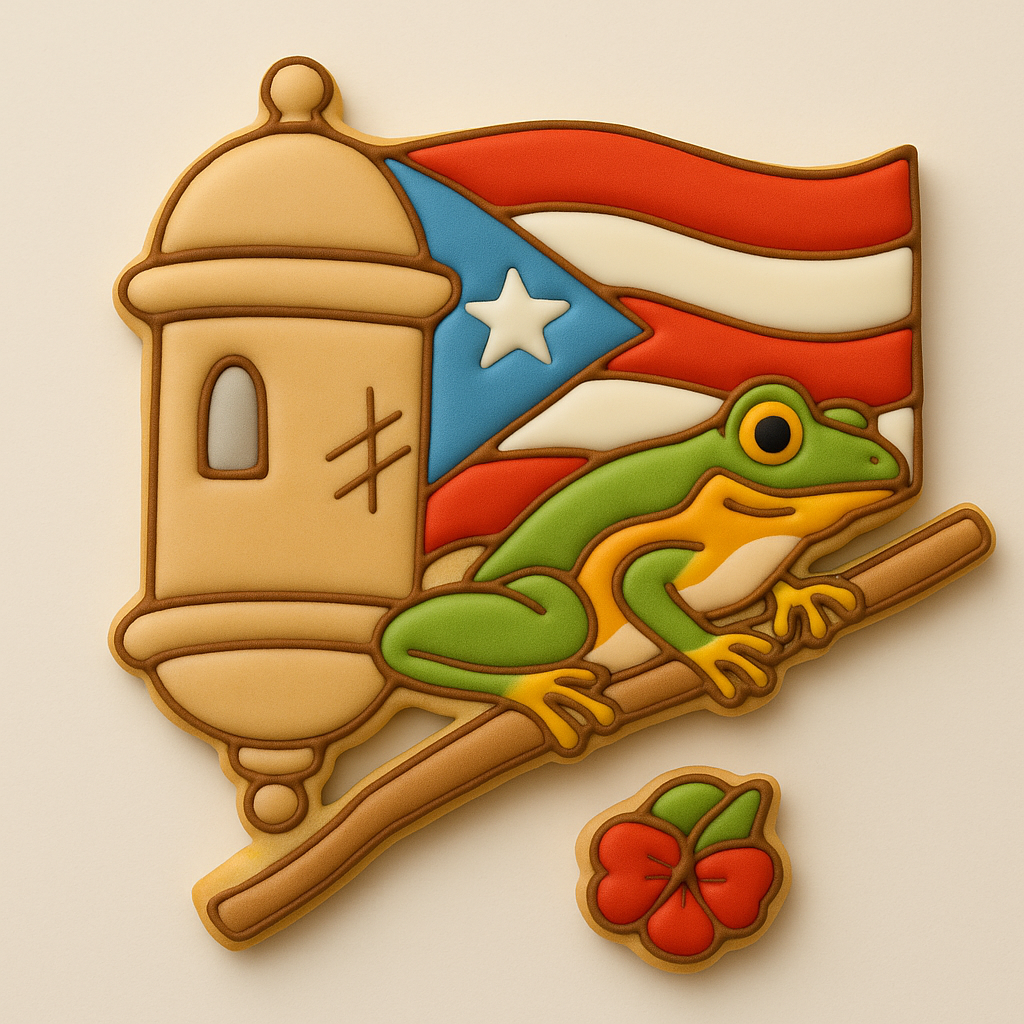 GARITA CON COQUÍ Y BANDERA #4