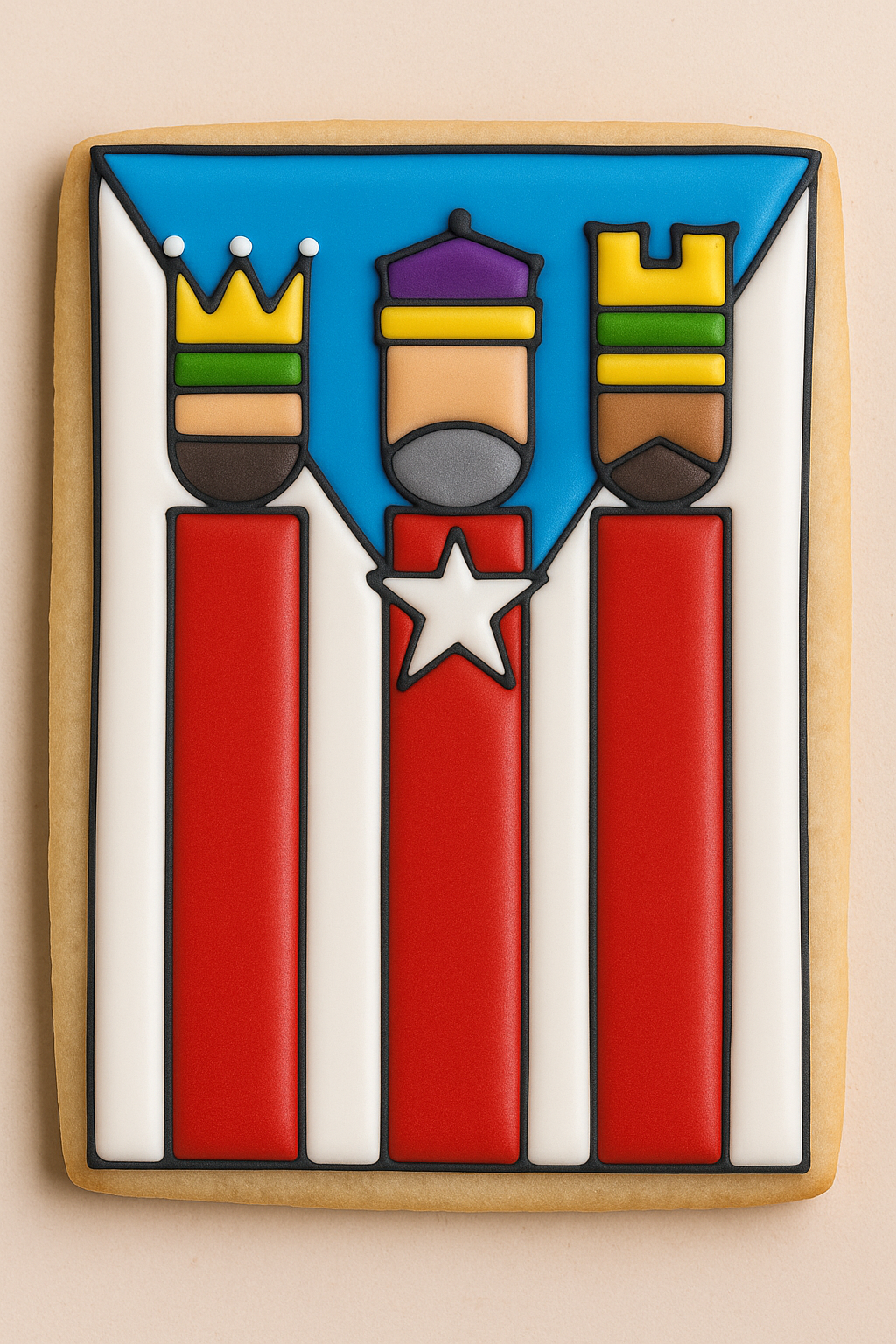 REYES MAGOS CON LA BANDERA DE PUERTO RICO #9