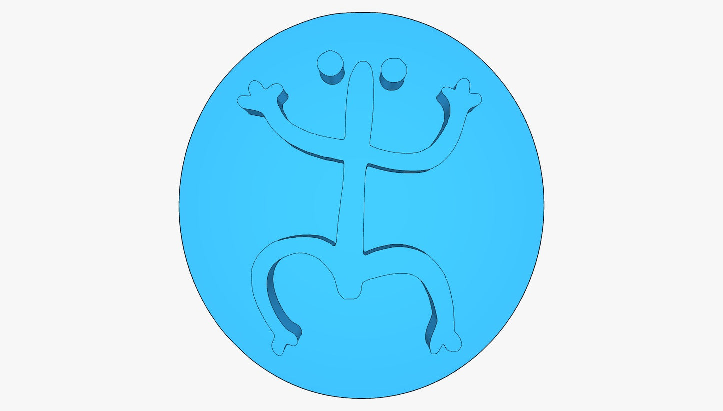 PONCHADOR JEROGLÍFICO TAÍNO EL COQUÍ