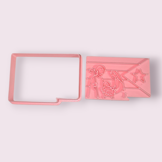 BANDERA DE PUERTO RICO CON NACIMIENTO #1