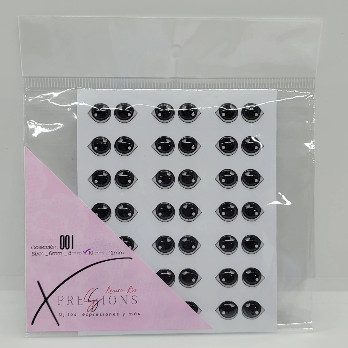 Xpression by Laura Liz- Colección 001- 10mm - Negro/gris