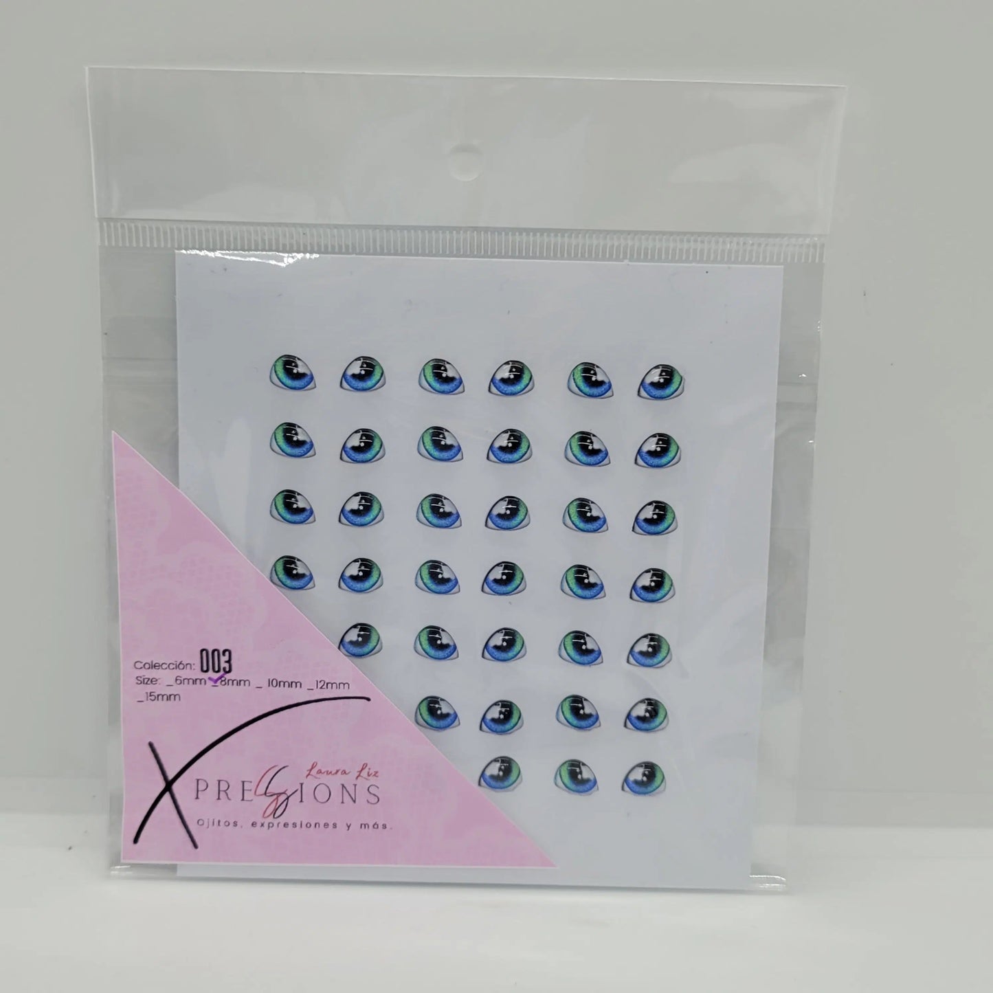 Xpression by Laura Liz- Colección 003- 8mm- Verde/Azul