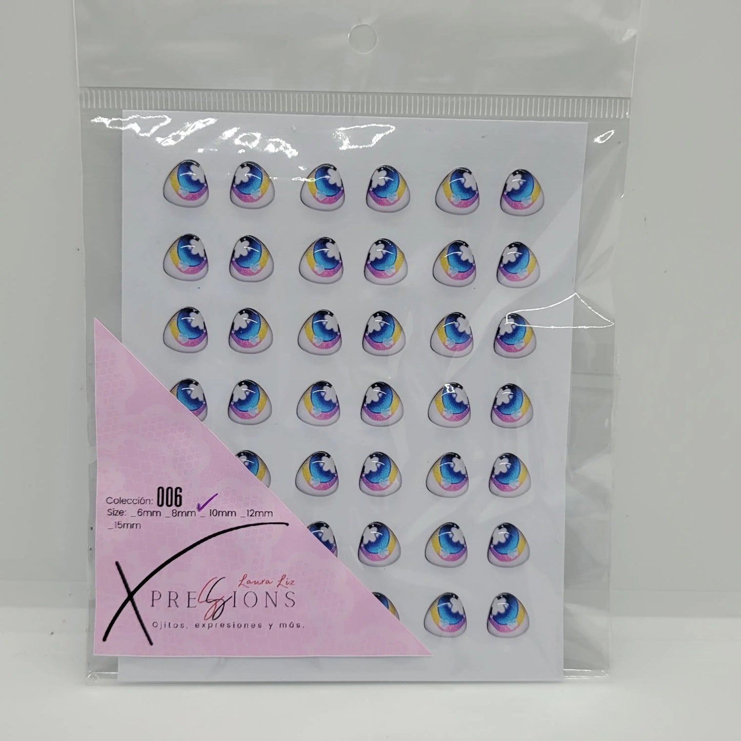 Xpression by Laura Liz- Colección 006- 10mm- Rainbow - Arcoiris