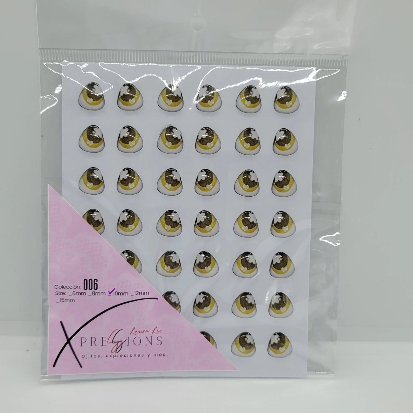 Xpression by Laura Liz- Colección 006- 10mm- Amarillo/Miel