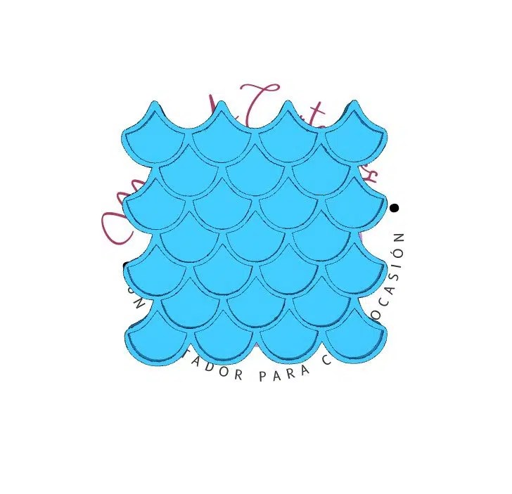 Cortador (molde) Textura 015- de pez - escama - sirena