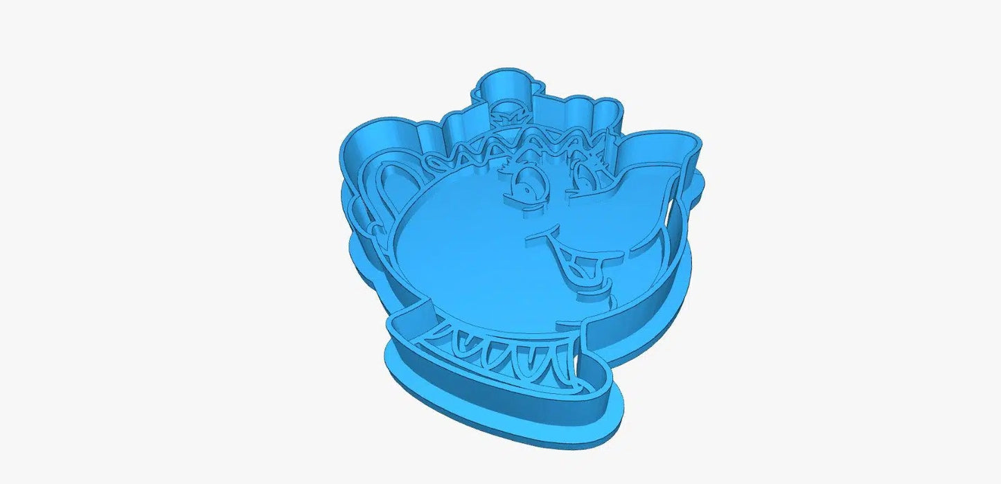 Cortador (molde) Señora Potts 3" - Bella y la Bestia
