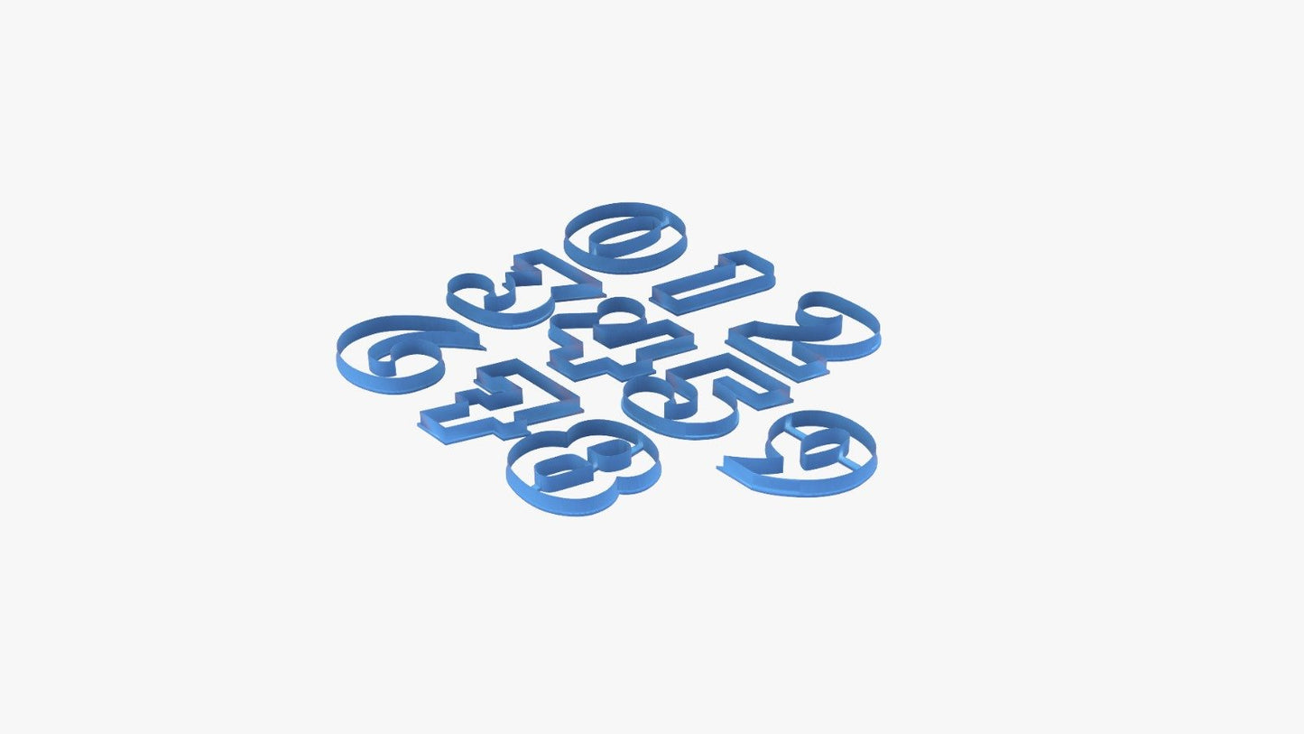 Cutter (mold) Numbers 0 - 9