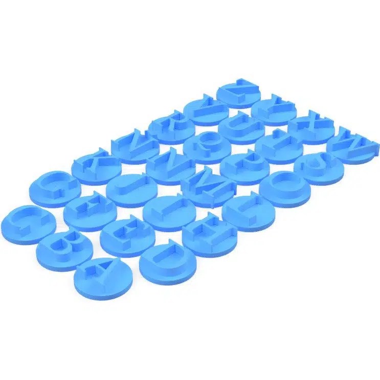 ABECEDARIO PONCHADO .75" LETRAS MAYÚSCULAS