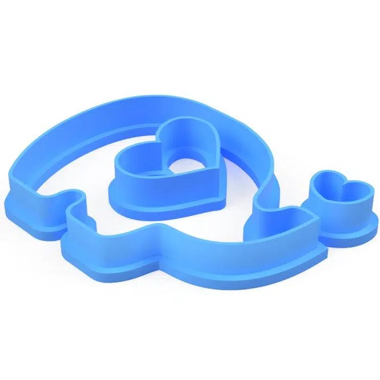 Cortador (molde) Elefante con corazón 3"