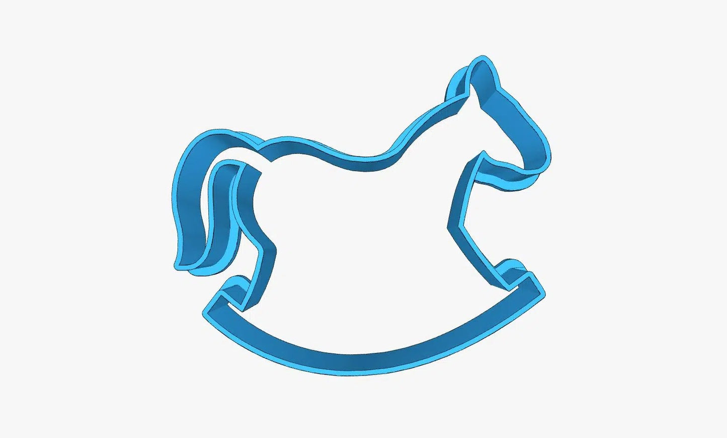 Cortador (molde) Forma de Caballo mecedor 3"