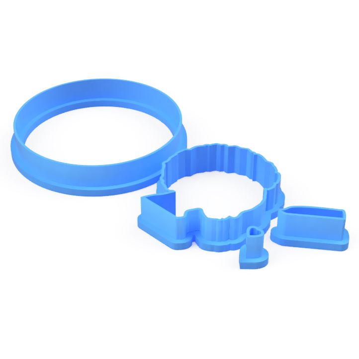 SILUETA DE MUJER CON AFRO, CINTA DE CABELLO Y PANTALLA DE CORAZÓN 2.5"