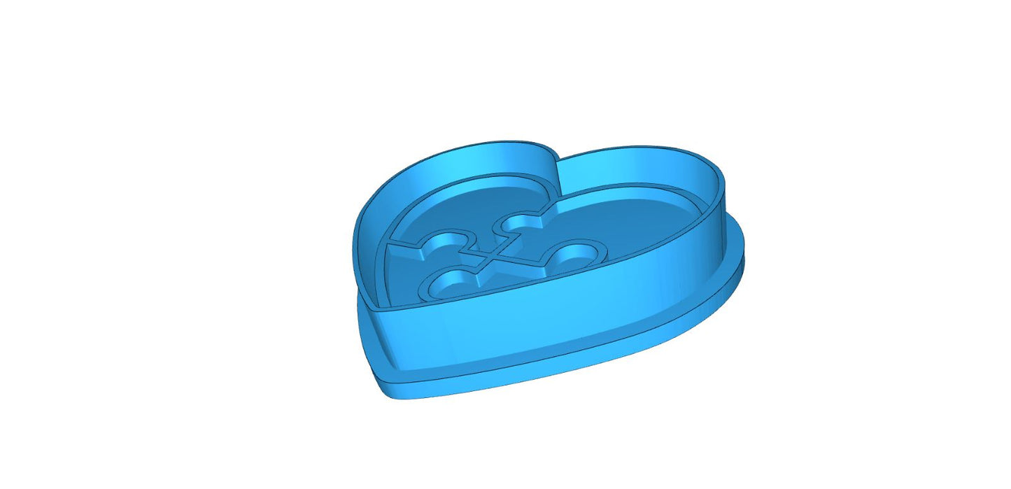 ROMPECABEZA DEL CORAZON DEL AUTISMO 3"