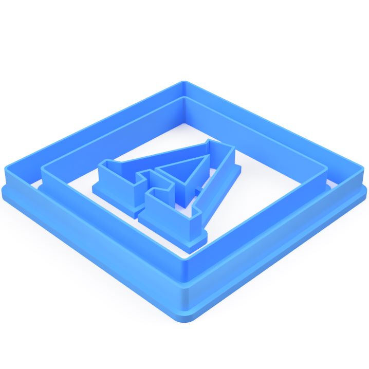 CUBO CON LETRA A 3.5"