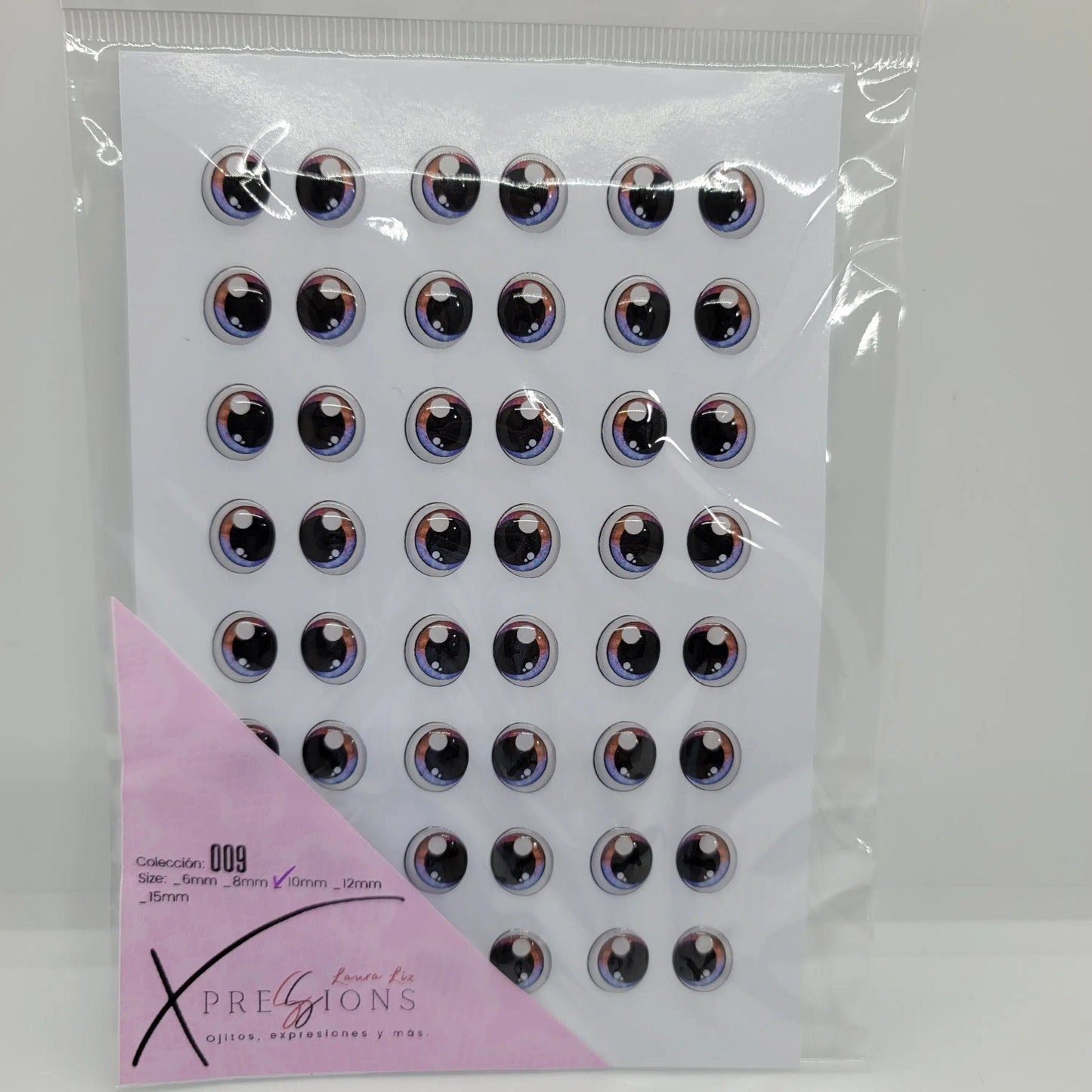 Xpression by Laura Liz- Colección 009- 10mm- Anaranjado/Violeta