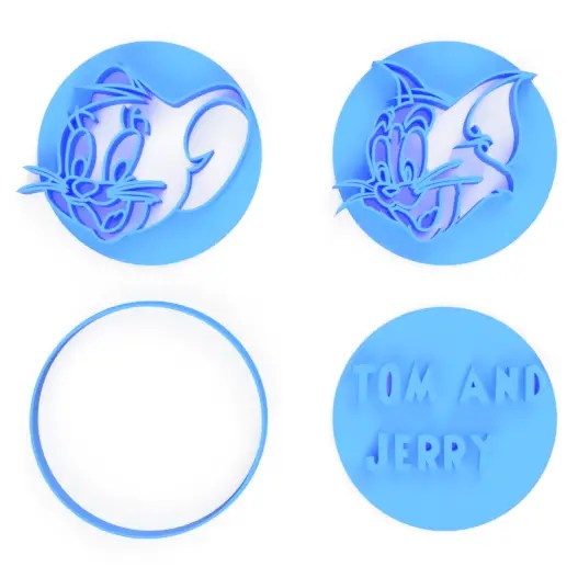 Cortador (molde) Set de Tom y Jerry (ponchador y cortador)