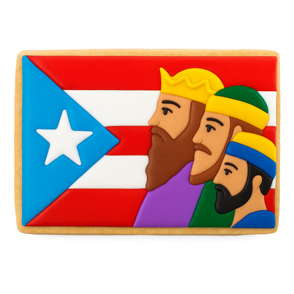 BANDERA DE PUERTO RICO CON ROSTRO REYES MAGOS #3