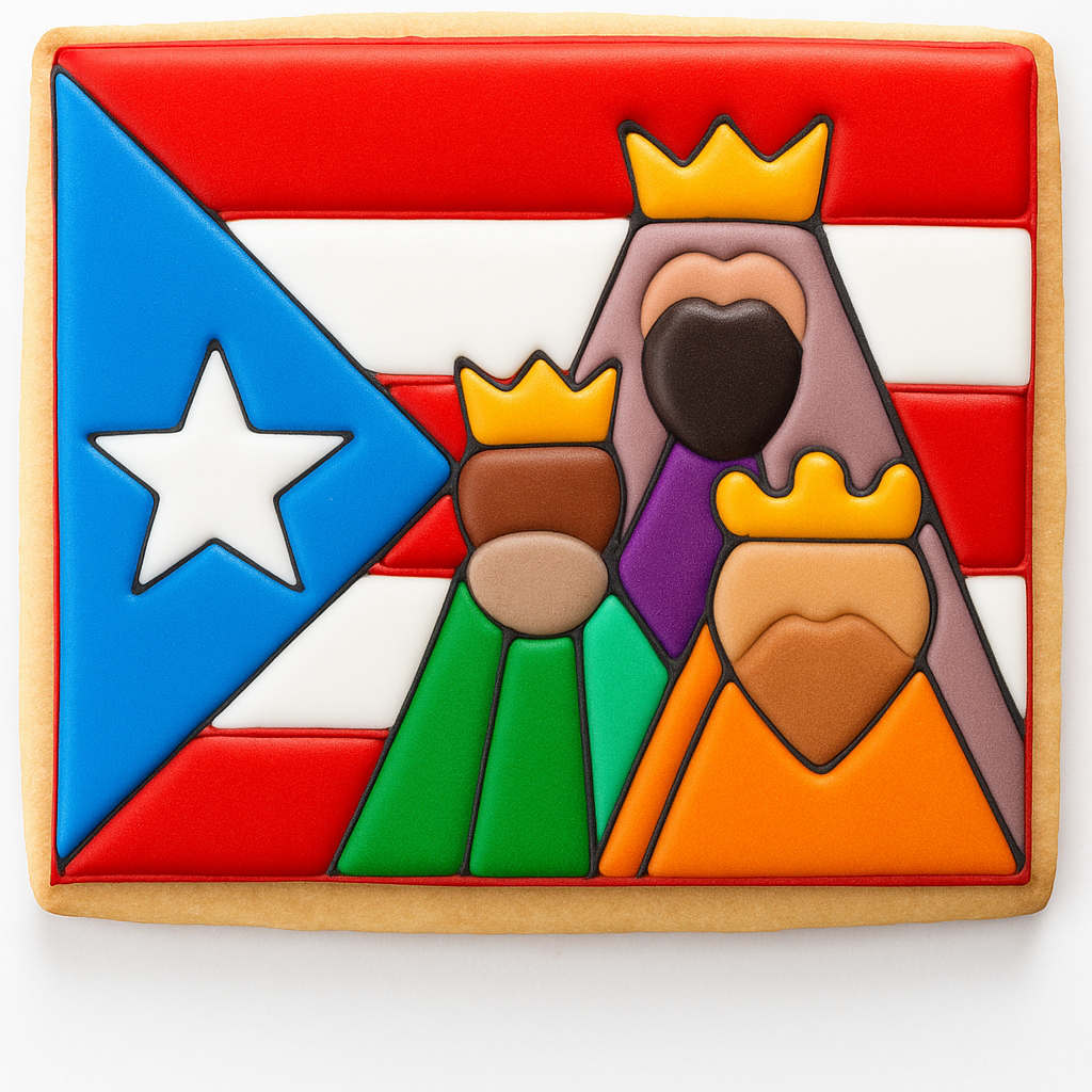 BANDERA DE PUERTO RICO CON REYES MAGOS #12