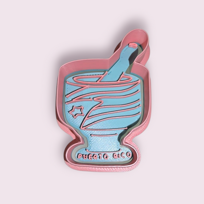 PILON CON BANDERA PUERTO RICO #1 4"