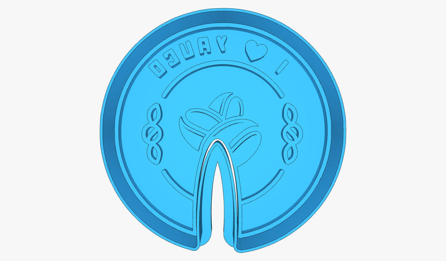 SELLO I LOVE YAUCO PARA INSERTAR EN TAZA 3"