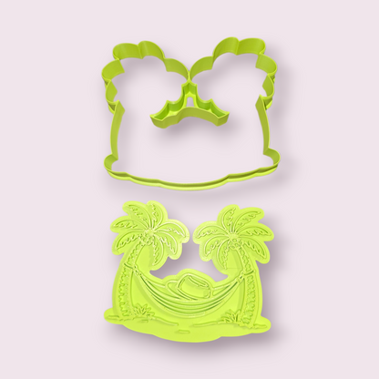 VERANO BORICUA #1 HAMACA Y SOMBRERO | Boricua Summer Hammock & Hat Cookie Cutter | Cortador Verano PR