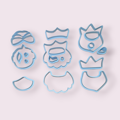 TRES ROSTROS DE REYES MAGOS EN PIEZAS 3"