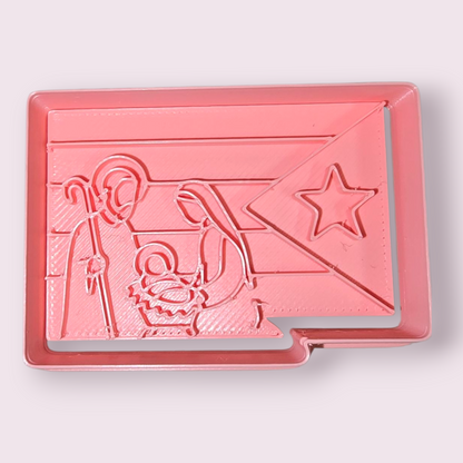 BANDERA DE PUERTO RICO CON NACIMIENTO #1