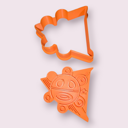 SOL HAYUYA TAÍNO JEROGLÍFICO  #1 CON BANDERA DE PUERTO RICO ABSTRACTA