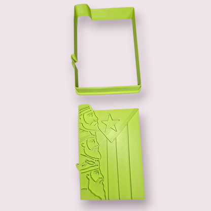 BANDERA DE PUERTO RICO CON ROSTRO REYES MAGOS #2