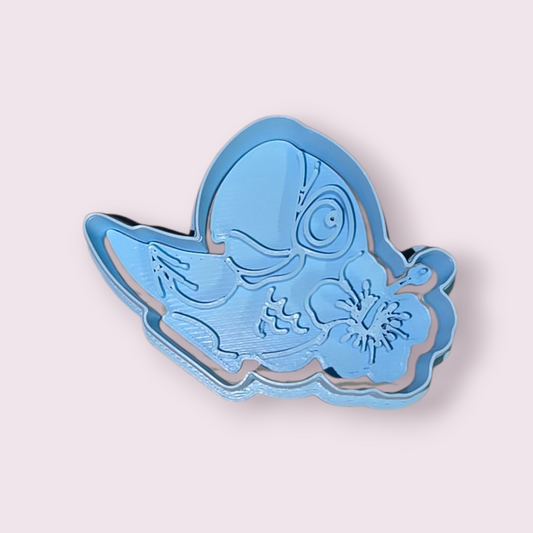 COTORRA PUERTORRIQUEÑA CON FLOR DE AMAPOLA #1