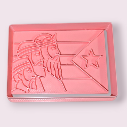 BANDERA DE PUERTO RICO CON ROSTRO REYES MAGOS #3