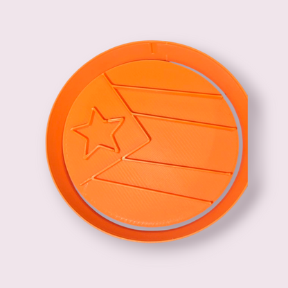 BANDERA DE PUERTO RICO #2 REDONDO