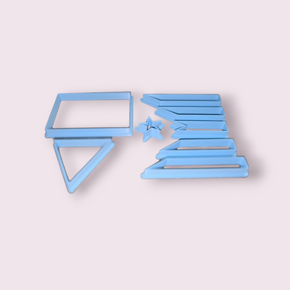 BANDERA DE PUERTO RICO EN PIEZAS 3"