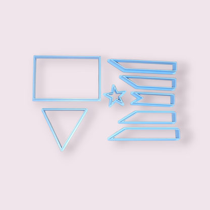 BANDERA DE PUERTO RICO EN PIEZAS 3"