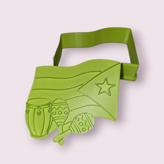 BANDERA DE PUERTO RICO #5 MARACAS Y CONGA