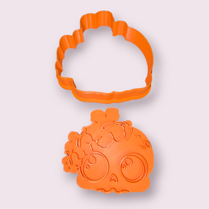 CALAVERA #2 CON AMAPOLA