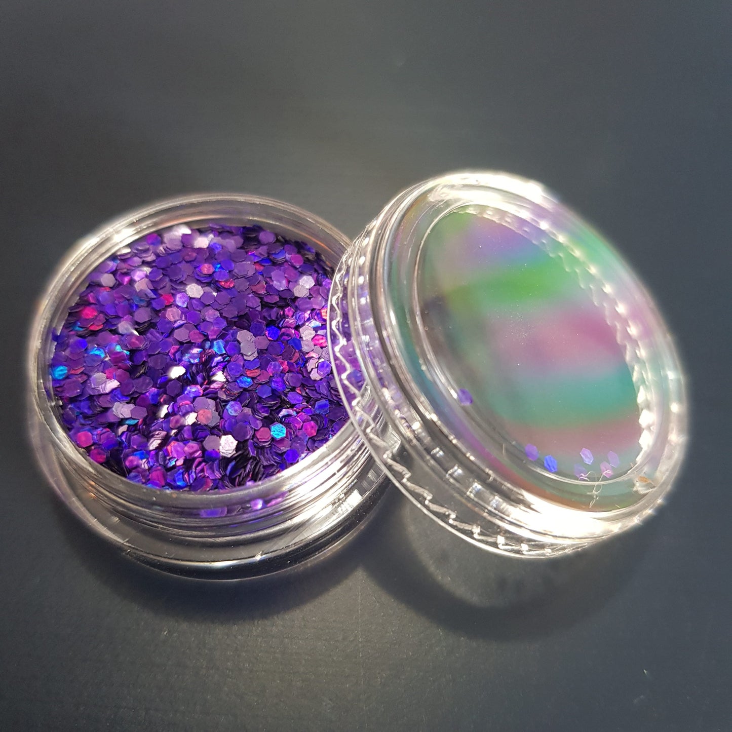 Glitter o escarcha holográfica- Violeta