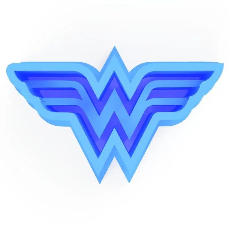 Cortador (molde) Logo Wonder Woman - Mujer Maravilla 1"