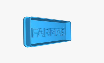 Cortador (molde) Logo Farmasi 3"