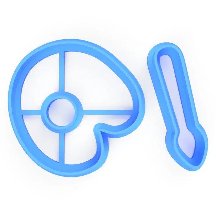 Cortador (molde) Tabla de pintura y pincel 3"