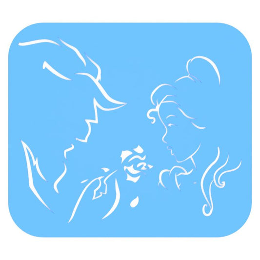 STENCIL DE BEAUTY AND THE BEAST 3" DE ALTO